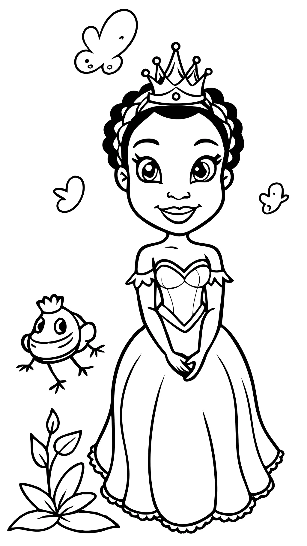 coloriage princesse tiana